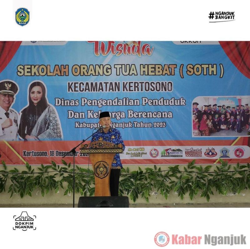 Pj Bupati Nganjuk memberikan sambutan pada kesempatan SOTH