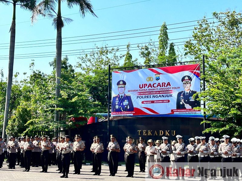 Upacara Tradisi Wisuda Pelepasan 38 anggota Polri dan ASN Polres Nganjuk