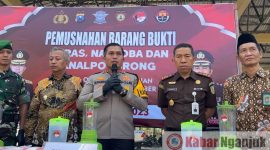 Sambutan AKBP Muhammad saat pemusnahan barang bukti