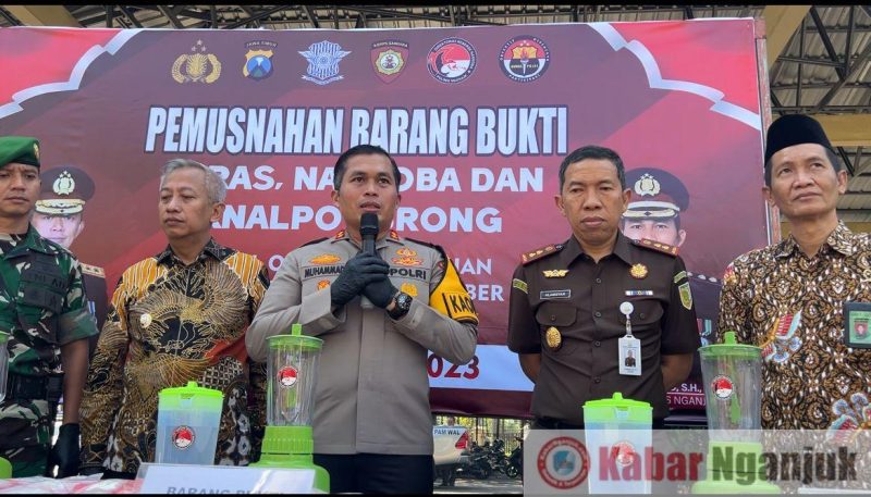 Sambutan AKBP Muhammad saat pemusnahan barang bukti