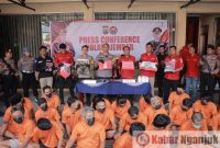 49 Tersangka yang Kini Diamankan Oleh Polres Jember