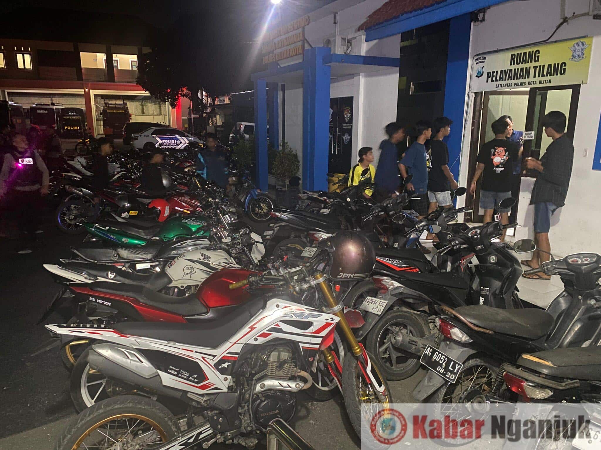 Polres Blitar Kota Jaring 44 Motor Berknalpot Tidak Sesuai Spektek