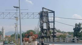 Kondisi Jembatan Brawijaya Setelah Api Berhasil di Padamkan