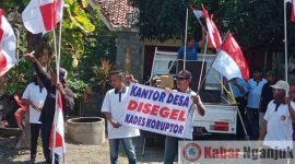 Aksi Unjuk Rasa Warga Desa Tembarak Menuntut Dugaan Penyalahgunaan Dana Desa