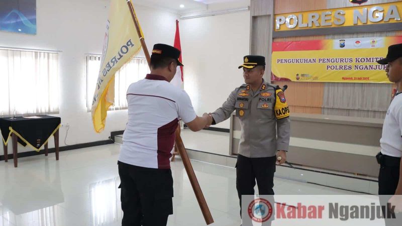 Peresmian Struktur Organisasi Baru dan Susunan Pengurus Komite Olahraga Polri Polres Nganjuk