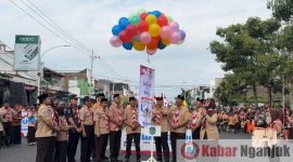 Semangat Tinggi di Gebyar Pramuka Garuda Anjuk Ladang, Parade Hingga Pengukuhan Pramuka Garuda di Nganjuk