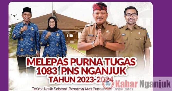 Haru Pelepasan 1.083 PNS Purna Tugas, Pemkab Nganjuk Beri Apresiasi dan Penghargaan